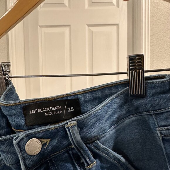Just Black Denim Jeans Women's Size 25 High Rise Medium Wash - Picture 3 of 5
